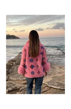ABRIGO ROSA PELO