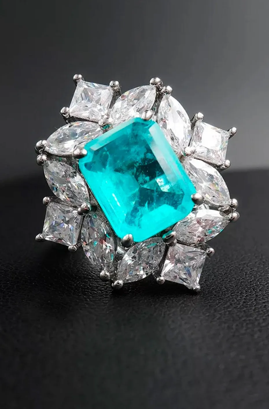 ANILLO AGUA MARINA