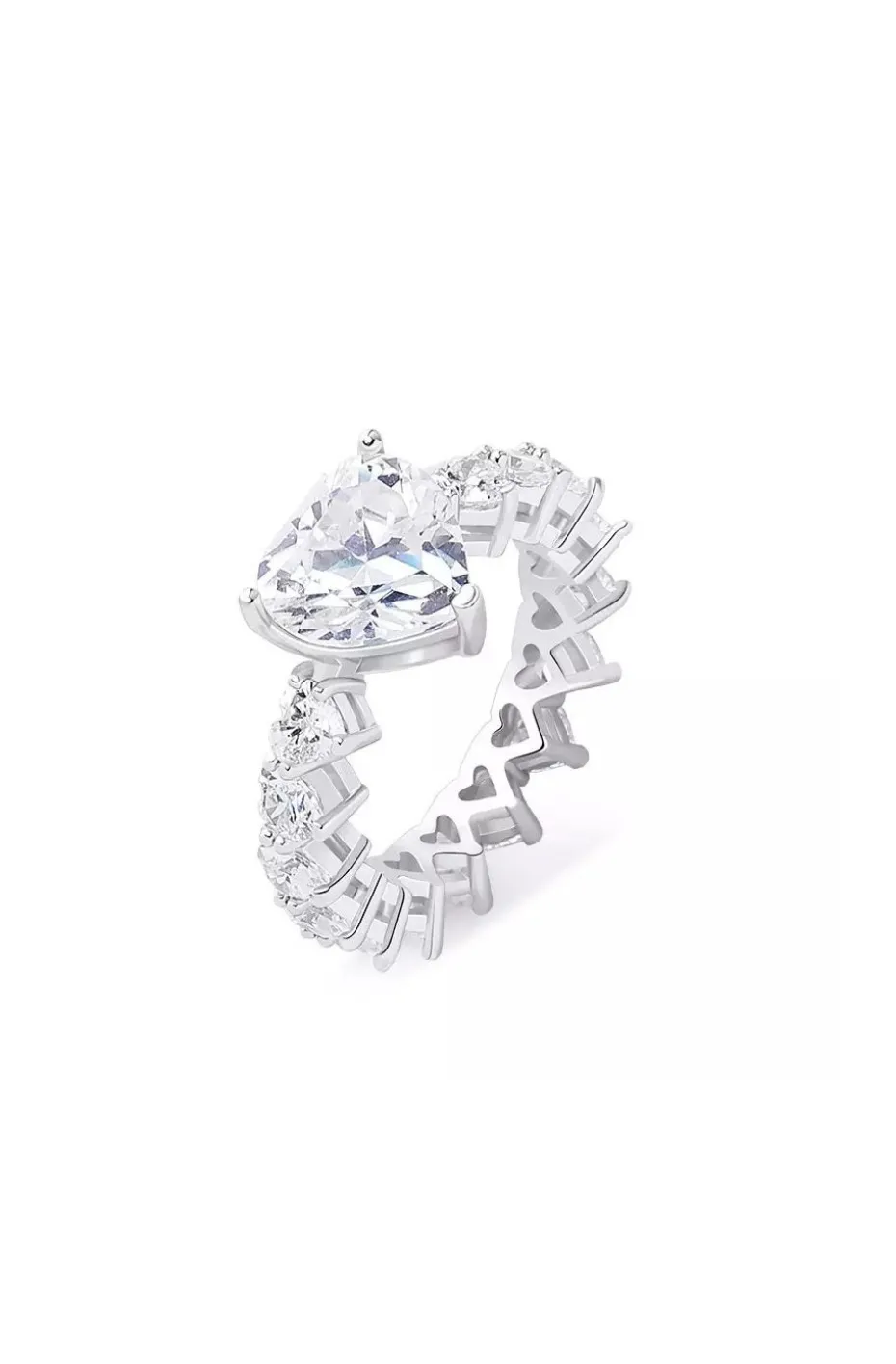ANILLO CORAZONES PLATA