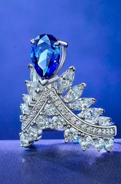 ANILLO DE PLATA PRINCESA ZAFIRO