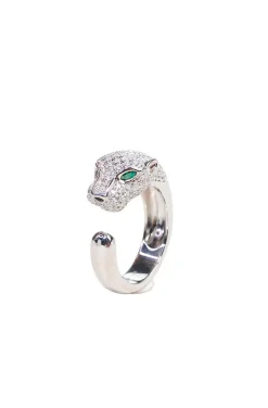 ANILLO DE PLATA TIGRE OJOS ESMERALDA