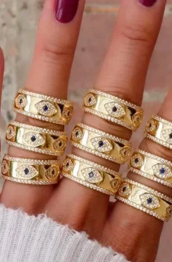 ANILLO DORADO OJOS DE LA SUERTE LUCKY EYES