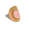 ANILLO DORADO PIEDRA ROSA