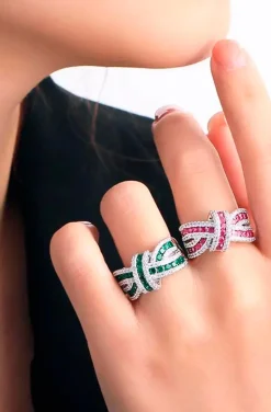 ANILLO ENTRELAZADO ESMERALDA