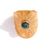 ANILLO FLOR Y TURQUESA