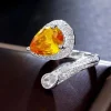 ANILLO GOTA DE AGUA AMARILLA