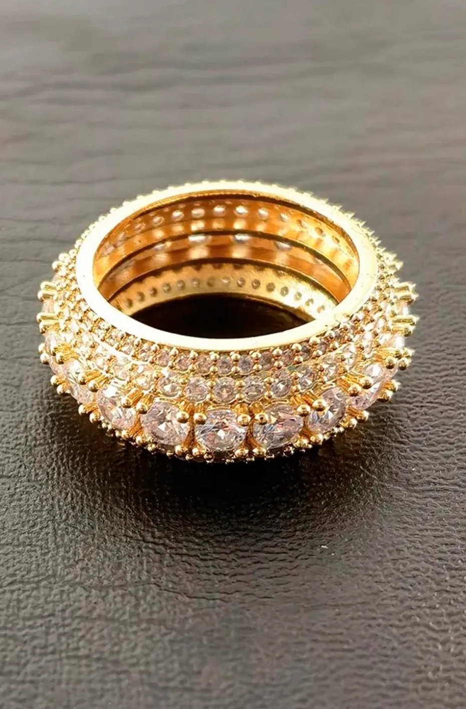 ANILLO HIP HOP DORADO