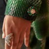 ANILLO HOJAS PALMERA PLATA