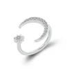 ANILLO LUNA Y ESTRELLA PLATA