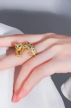 ANILLO PANTERA DORADO