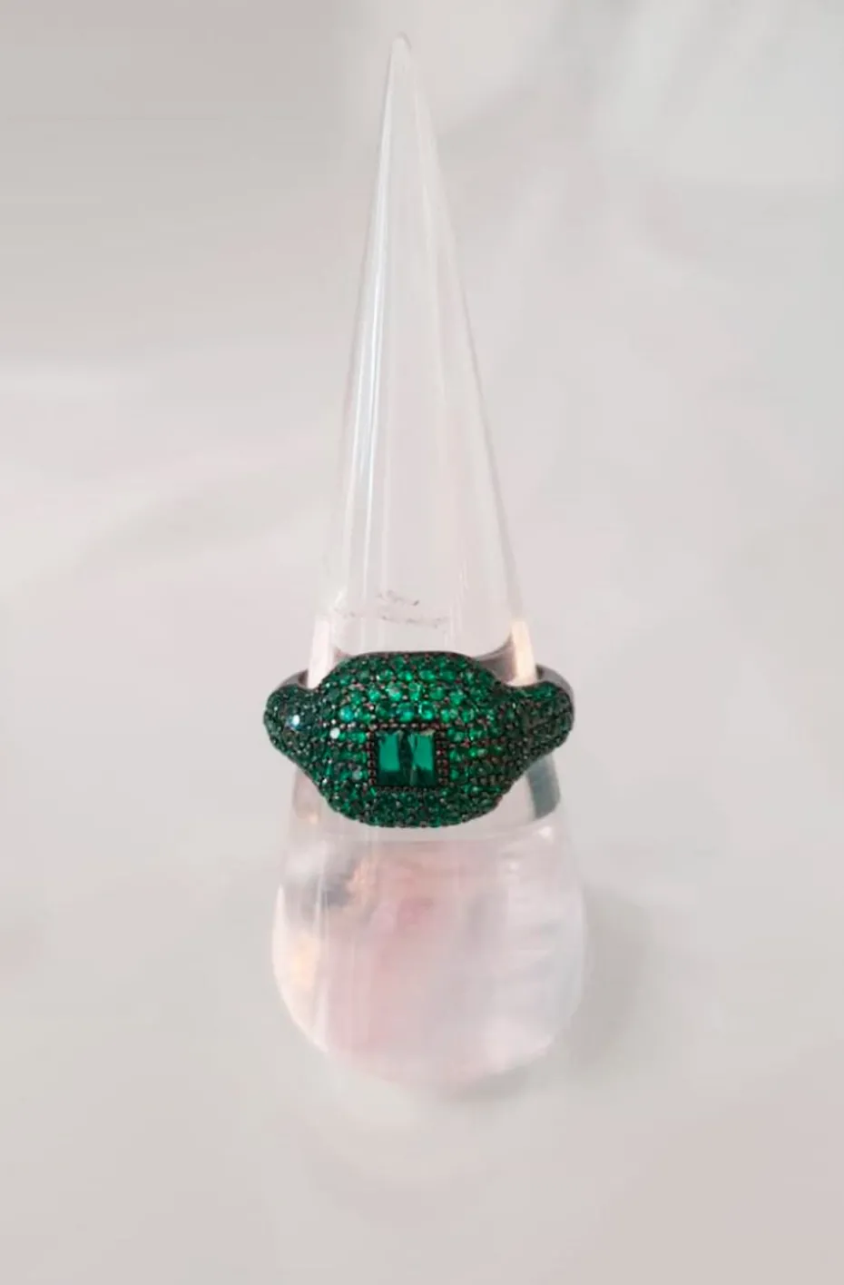 ANILLO PIEDRAS VERDE ESMERALDA