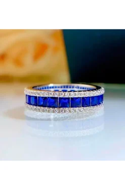 ANILLO PRINCESA ZAFIRO AZUL