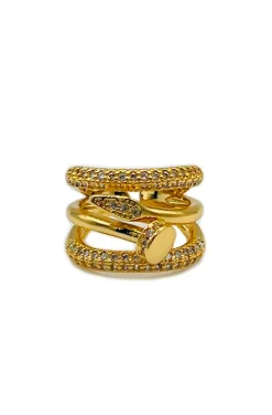 ANILLO TORNILLO VUELTAS DORADO