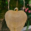 BOLSO CORAZÓN CRISTALES DORADO