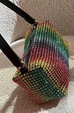 BOLSO CRISTALES MULTICOLOR