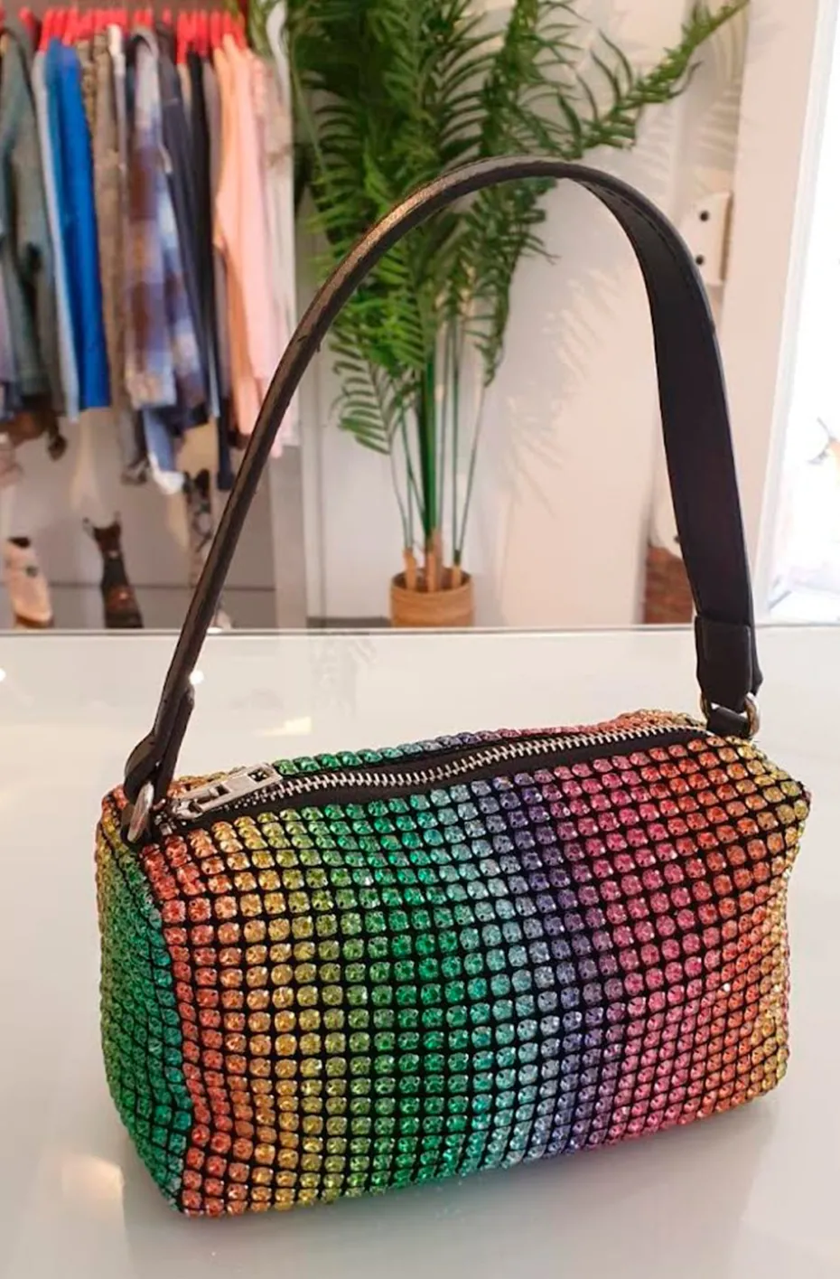 BOLSO CRISTALES MULTICOLOR