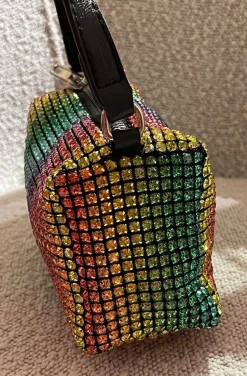 BOLSO CRISTALES MULTICOLOR