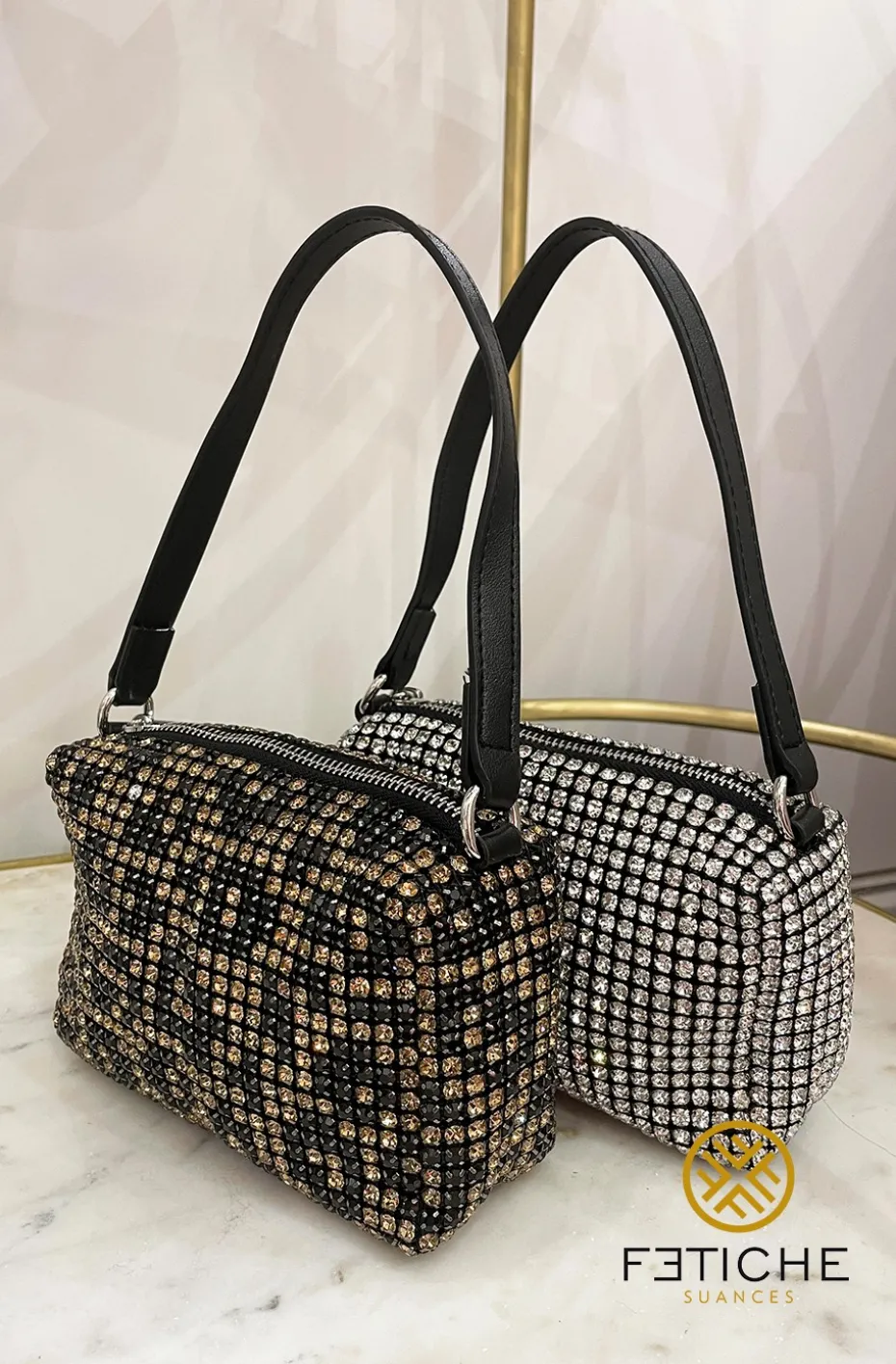 BOLSO DIAMONDS PLATA