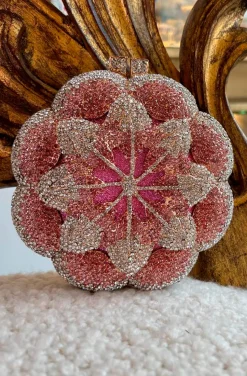 BOLSO FLOR TONOS ROSA
