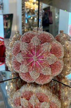 BOLSO FLOR TONOS ROSA