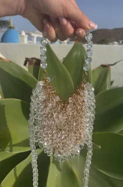 BOLSO JOYA ABALORIOS PLATA
