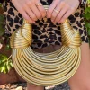 BOLSO NUDOS DORADO