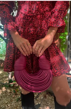 BOLSO NUDOS GRANATE