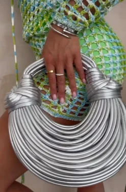 BOLSO NUDOS PLATA