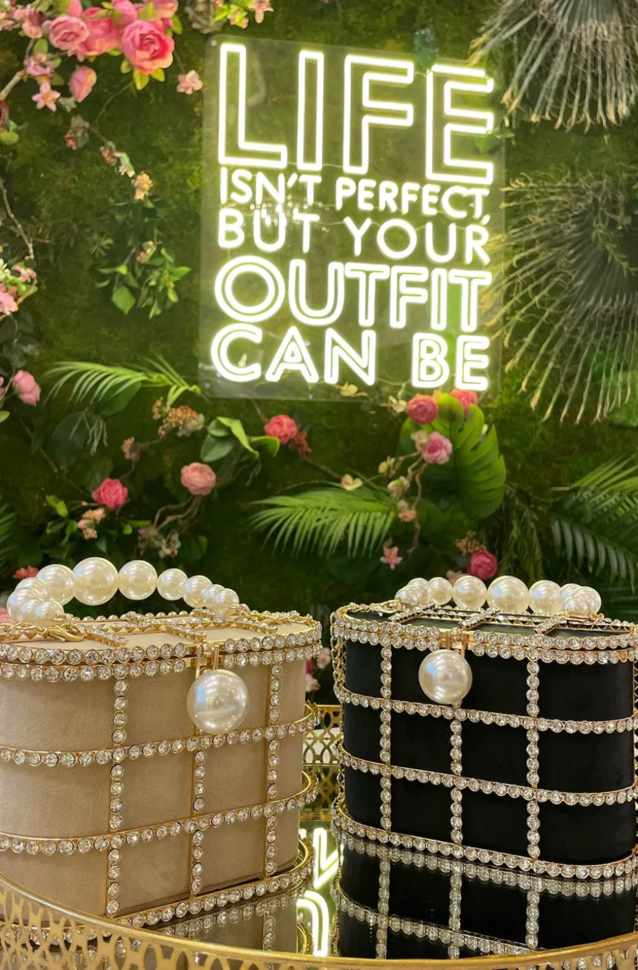 BOLSO PEARLS NEGRO