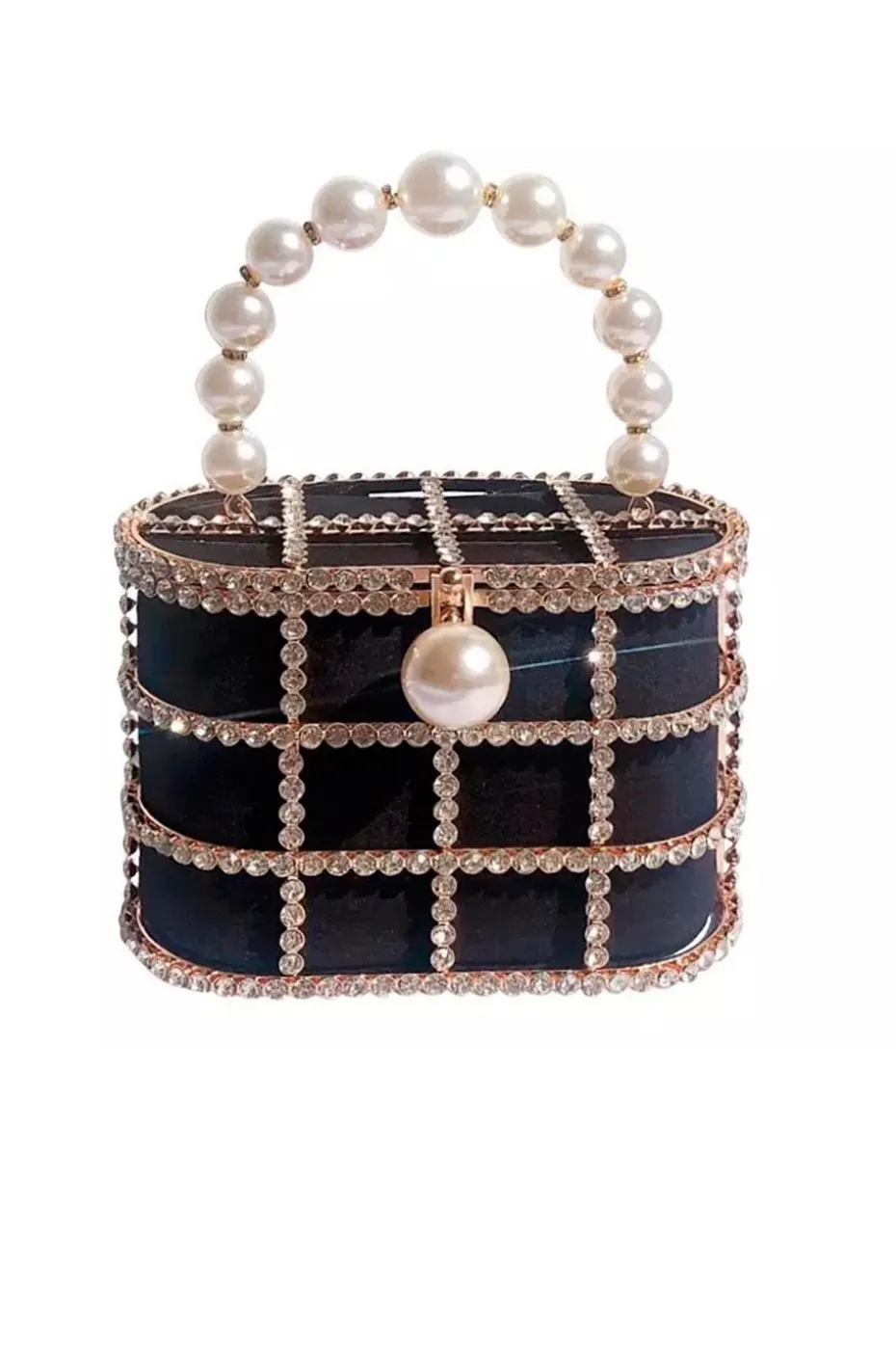BOLSO PEARLS NEGRO