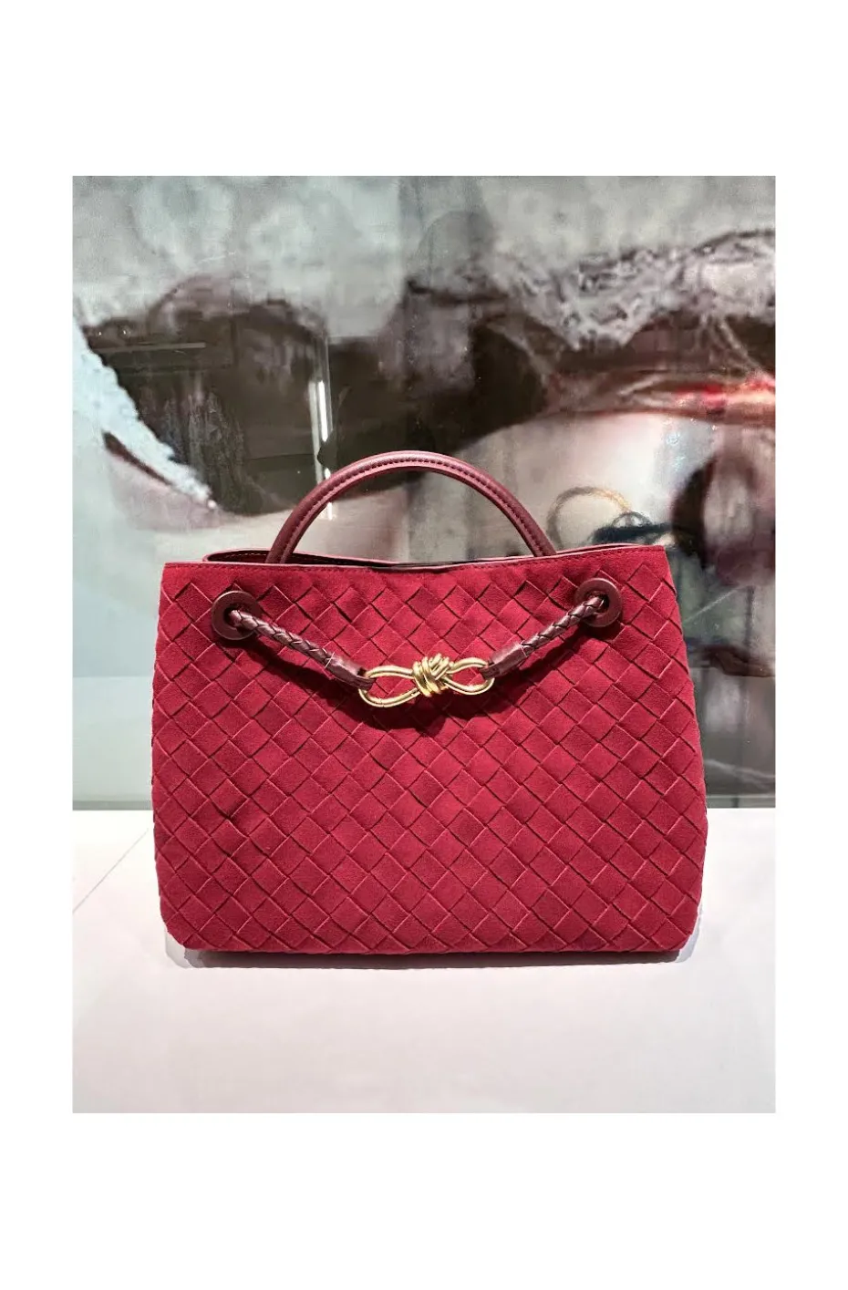 BOLSO TRENZADO ANTE BURDEOS