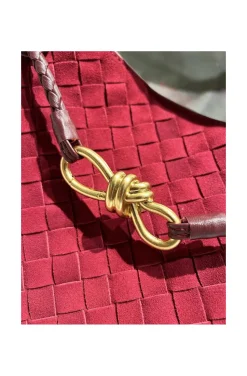 BOLSO TRENZADO ANTE BURDEOS