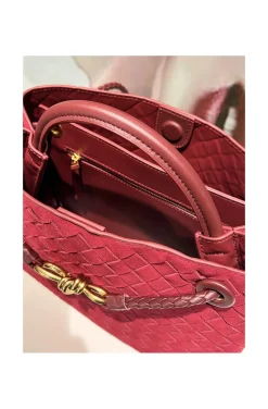 BOLSO TRENZADO ANTE BURDEOS