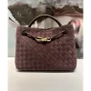 BOLSO TRENZADO ANTE MARRÓN