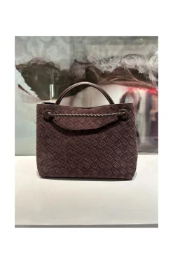 BOLSO TRENZADO ANTE MARRÓN