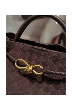 BOLSO TRENZADO ANTE MARRÓN
