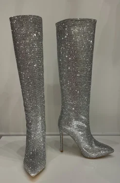 BOTAS BLING BLING PLATA