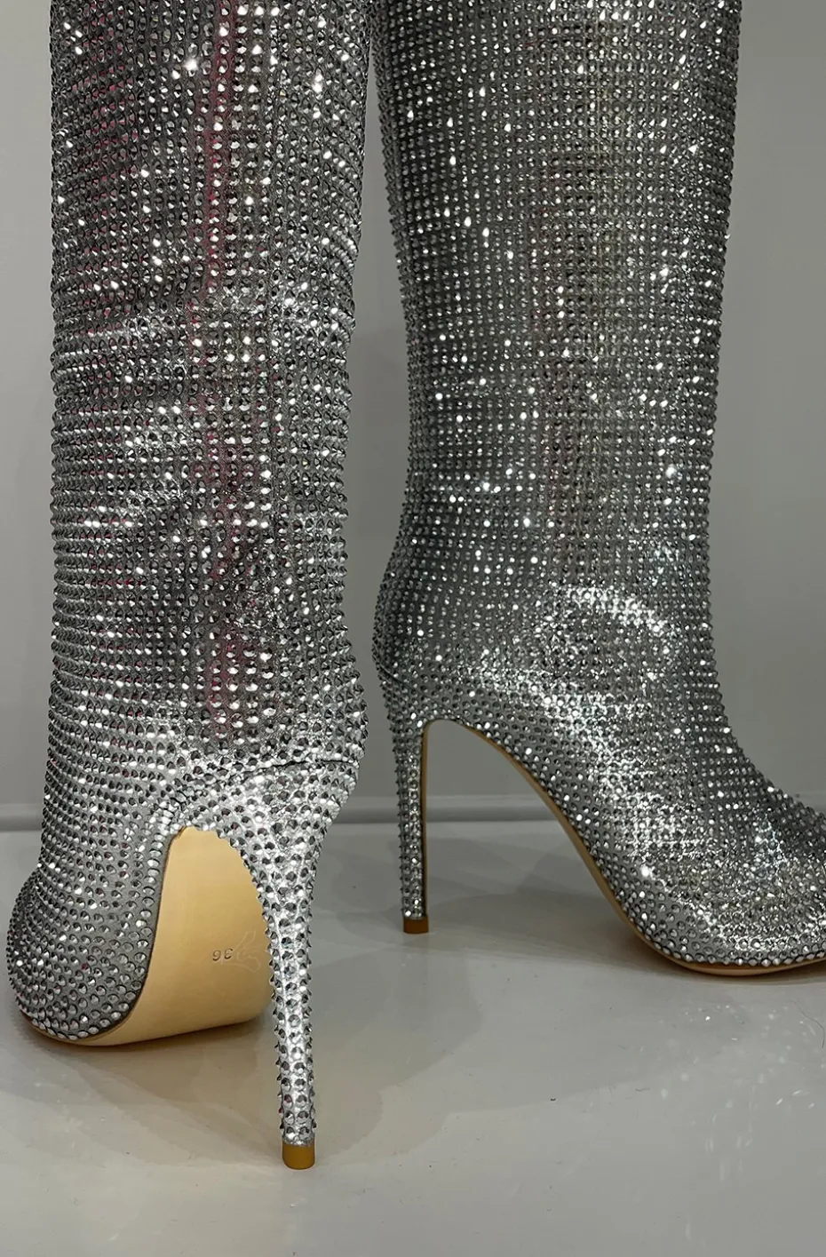 BOTAS BLING BLING PLATA