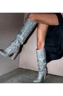 BOTAS BLING BLING PLATA