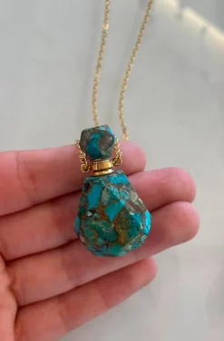 BOTELLITA BOHO-CHIC TURQUESA