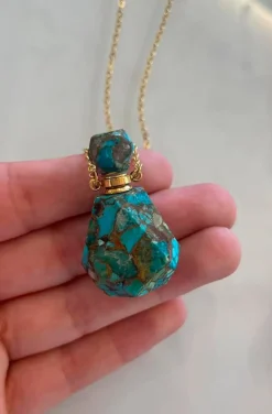 BOTELLITA BOHO-CHIC TURQUESA
