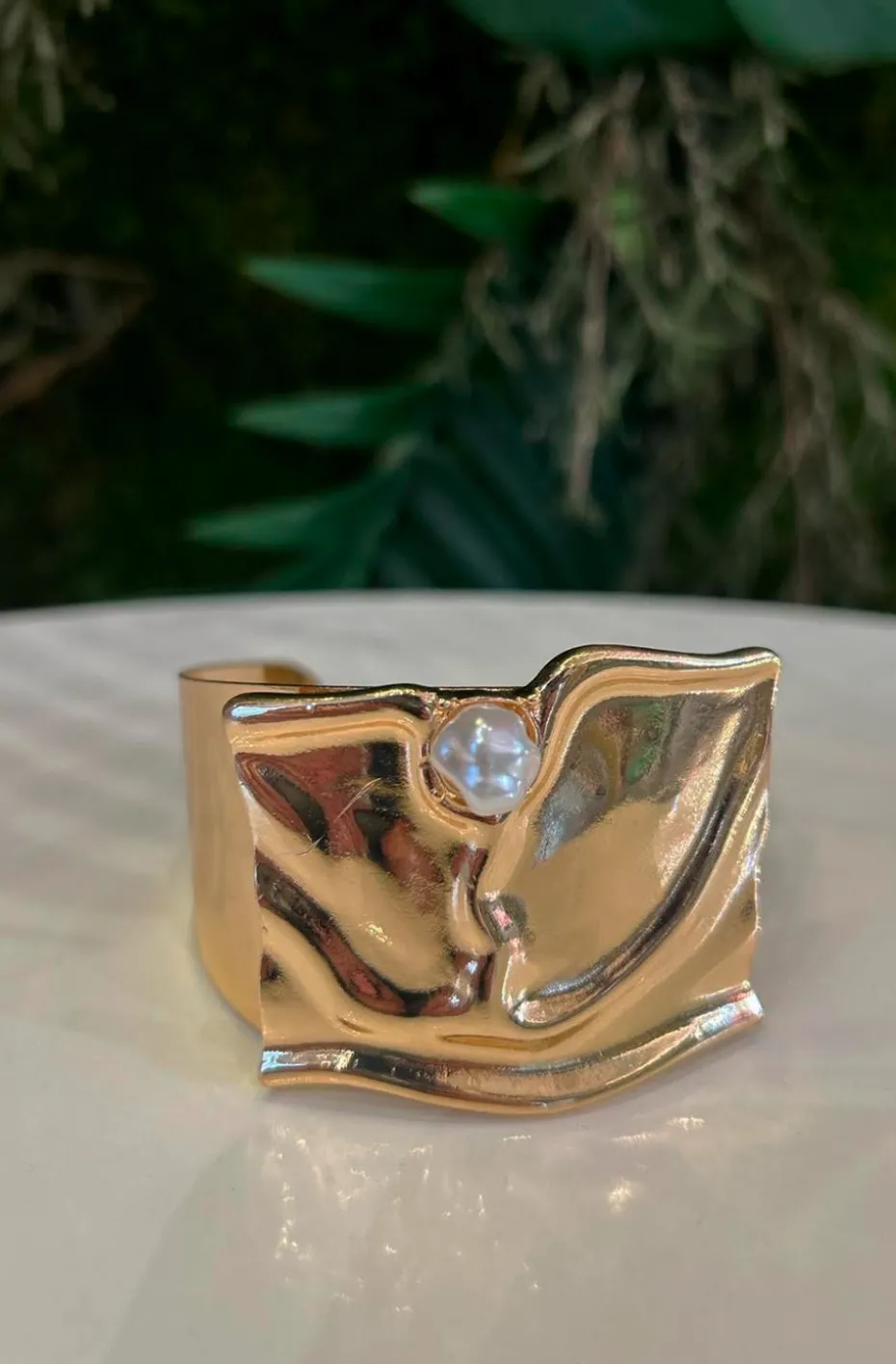 BRAZALETE DORADO PERLAS