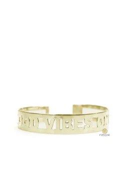 BRAZALETE GOOD VIBES ONLY DORADO