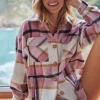 CAMISA WILD & FREE PLAID SHIRT IN PINK BY FETICHE SUANCES