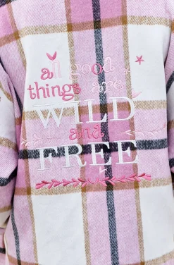 CAMISA WILD & FREE PLAID SHIRT IN PINK BY FETICHE SUANCES
