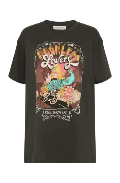 CAMISETA KECKLESS LOVERS BIKER TEE-CHARCOAL & THE GYPSY SPELL & THE GYPSY