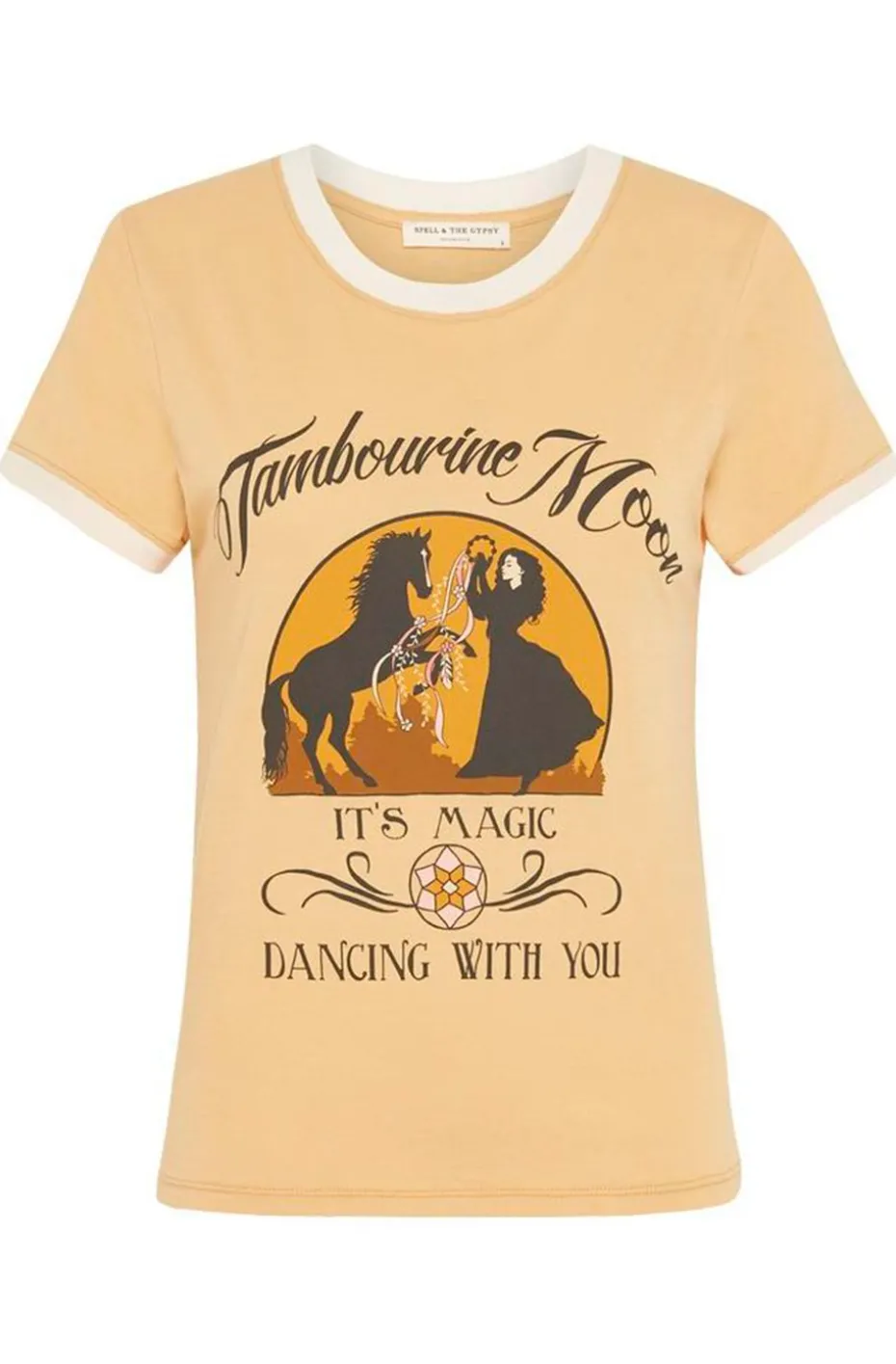 CAMISETA TAMBOURINE MOON ORGANIC SHRUNKEN TEE WHEAT