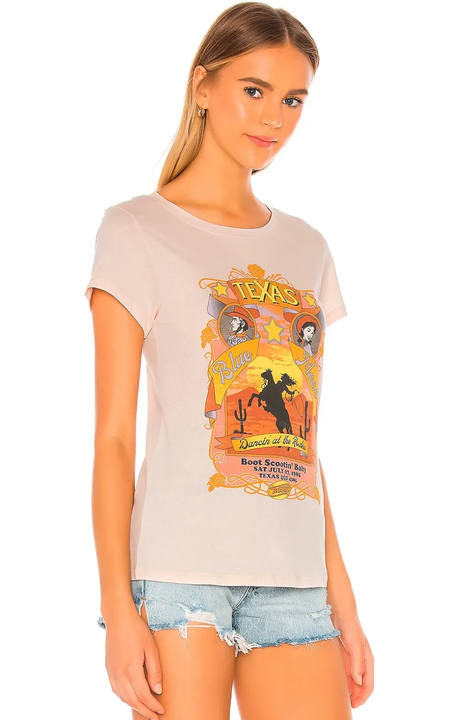 CAMISETA TEXAN BLUE MOON ORGANIC GIRLFRIEND TEE BY SPELL DESIGNS