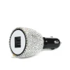CARGADOR COCHE BLANCO CON STRASS