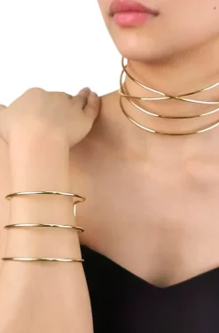 CHOKER VARIAS LINEAS DORADO